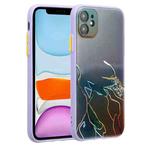 For iPhone 11 Ink Painting Style TPU Protective Case (Ink Gold)