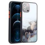 For iPhone 12 Pro Ink Painting Style TPU Protective Case(Ink Black)