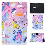 For iPad 10.2 2021 / 2020 / 2019 Colored Drawing Horizontal Flip Leather Case with Holder & Card Slots & Sleep / Wake-up Function(Pony)