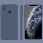 For Huawei Enjoy 9 Plus Solid Color Imitation Liquid Silicone Straight Edge Dropproof Full Coverage Protective Case(Grey)