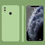 For Huawei Enjoy 9 Plus Solid Color Imitation Liquid Silicone Straight Edge Dropproof Full Coverage Protective Case(Matcha Green)