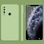 For Huawei Enjoy 10 Plus Solid Color Imitation Liquid Silicone Straight Edge Dropproof Full Coverage Protective Case(Matcha Green)