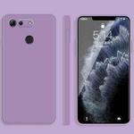 For Honor View 20 Solid Color Imitation Liquid Silicone Straight Edge Dropproof Full Coverage Protective Case(Purple)