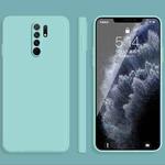 For Xiaomi Redmi 9 Solid Color Imitation Liquid Silicone Straight Edge Dropproof Full Coverage Protective Case(Sky Blue)