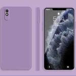 For Xiaomi Redmi 9A Solid Color Imitation Liquid Silicone Straight Edge Dropproof Full Coverage Protective Case(Purple)