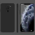 For Xiaomi Redmi 10X 4G Solid Color Imitation Liquid Silicone Straight Edge Dropproof Full Coverage Protective Case(Black)