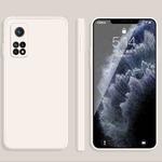 For Xiaomi Redmi K30S Solid Color Imitation Liquid Silicone Straight Edge Dropproof Full Coverage Protective Case(White)