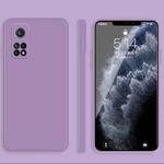 For Xiaomi Redmi K30S Solid Color Imitation Liquid Silicone Straight Edge Dropproof Full Coverage Protective Case(Purple)