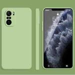 For Xiaomi Redmi K40 Pro Solid Color Imitation Liquid Silicone Straight Edge Dropproof Full Coverage Protective Case(Matcha Green)