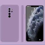 For Xiaomi Redmi Note 8 Pro Solid Color Imitation Liquid Silicone Straight Edge Dropproof Full Coverage Protective Case(Purple)