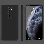 For Xiaomi Redmi Note 8 Pro Solid Color Imitation Liquid Silicone Straight Edge Dropproof Full Coverage Protective Case(Black)