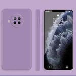 For Xiaomi Redmi Note 9 Pro Solid Color Imitation Liquid Silicone Straight Edge Dropproof Full Coverage Protective Case(Purple)