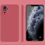 For Xiaomi Redmi Note 10 Solid Color Imitation Liquid Silicone Straight Edge Dropproof Full Coverage Protective Case(Red)