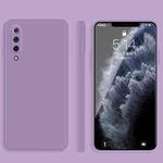 For Xiaomi Mi 9 Solid Color Imitation Liquid Silicone Straight Edge Dropproof Full Coverage Protective Case(Purple)