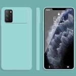 For Xiaomi Poco M3 Solid Color Imitation Liquid Silicone Straight Edge Dropproof Full Coverage Protective Case(Sky Blue)