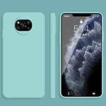 For Xiaomi Poco X3 NFC / Poco X3 Pro Solid Color Imitation Liquid Silicone Straight Edge Dropproof Full Coverage Protective Case(Sky Blue)