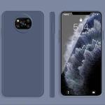 For Xiaomi Poco X3 NFC / Poco X3 Pro Solid Color Imitation Liquid Silicone Straight Edge Dropproof Full Coverage Protective Case(Grey)