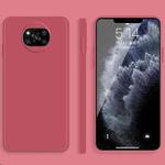 For Xiaomi Poco X3 NFC / Poco X3 Pro Solid Color Imitation Liquid Silicone Straight Edge Dropproof Full Coverage Protective Case(Red)