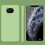 For Xiaomi Poco X3 NFC / Poco X3 Pro Solid Color Imitation Liquid Silicone Straight Edge Dropproof Full Coverage Protective Case(Matcha Green)