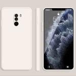 For Xiaomi PocoPhone F1 Solid Color Imitation Liquid Silicone Straight Edge Dropproof Full Coverage Protective Case(White)