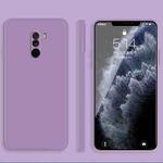 For Xiaomi PocoPhone F1 Solid Color Imitation Liquid Silicone Straight Edge Dropproof Full Coverage Protective Case(Purple)
