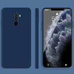 For Xiaomi PocoPhone F1 Solid Color Imitation Liquid Silicone Straight Edge Dropproof Full Coverage Protective Case(Blue)