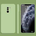 For Xiaomi PocoPhone F1 Solid Color Imitation Liquid Silicone Straight Edge Dropproof Full Coverage Protective Case(Matcha Green)