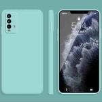 For Xiaomi Redmi Note 9 4G Solid Color Imitation Liquid Silicone Straight Edge Dropproof Full Coverage Protective Case(Sky Blue)