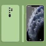 For OPPO A11 / A11X Solid Color Imitation Liquid Silicone Straight Edge Dropproof Full Coverage Protective Case(Matcha Green)