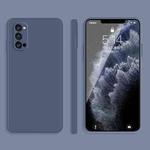 For OPPO Reno4 Pro Solid Color Imitation Liquid Silicone Straight Edge Dropproof Full Coverage Protective Case(Grey)