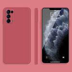 For OPPO Reno5 Pro Solid Color Imitation Liquid Silicone Straight Edge Dropproof Full Coverage Protective Case(Red)