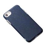 For iPhone SE 2022 / SE 2020 / 8 / 7 Business Cross Texture PC Protective Case(Dark Blue)