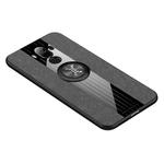 For Huawei Mate 9 XINLI Stitching Cloth Textue Shockproof TPU Protective Case with Ring Holder(Grey)