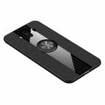 For Huawei Mate 10 XINLI Stitching Cloth Textue Shockproof TPU Protective Case with Ring Holder(Black)