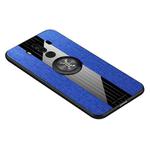 For Huawei Mate 10 Pro XINLI Stitching Cloth Textue Shockproof TPU Protective Case with Ring Holder(Blue)