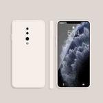For OnePlus 7 Pro Solid Color Imitation Liquid Silicone Straight Edge Dropproof Full Coverage Protective Case(White)