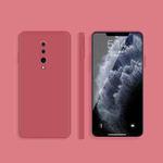 For OnePlus 7 Pro Solid Color Imitation Liquid Silicone Straight Edge Dropproof Full Coverage Protective Case(Red)