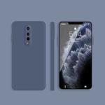 For OnePlus 8 Solid Color Imitation Liquid Silicone Straight Edge Dropproof Full Coverage Protective Case(Gray)