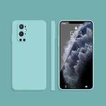 For OnePlus 9 Pro Solid Color Imitation Liquid Silicone Straight Edge Dropproof Full Coverage Protective Case(Sky Blue)