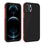 For iPhone 12 Dual-color 360 Degrees Full Coverage Protective PC + TPU Shockproof Case(Black)