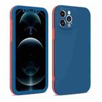 For iPhone 12 Dual-color 360 Degrees Full Coverage Protective PC + TPU Shockproof Case(Blue)