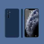 For OPPO Realme X50 Pro 5G Solid Color Imitation Liquid Silicone Straight Edge Dropproof Full Coverage Protective Case(Blue)