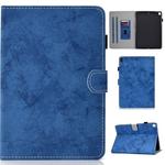 For iPad 10.2 2021 / 2020 / 2019 Solid Color Horizontal Flip Leather Case with Holder & Card Slots & Pen Slot & Sleep / Wake-up Function(Blue)