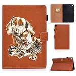 For Samsung Galaxy Tab A7 Lite 8.7 (2021) T220 Pure Color Painting Horizontal Flip Leather Case with Card Slots & Holder & Lanyard(Dog)