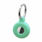 Hollow Anti-scratch Silicone Shockproof Protective Cover Case with Keychain Hook Loop For AirTag(Green)