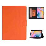 For Samsung Galaxy Tab A7 Lite 8.7 (2021) T220 Pure Color Horizontal Flip Leather Case with Card Slots & Holder & Lanyard(Orange)