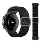 For Samsung Galaxy Watch Active2 40mm Adjustable Nylon Braided Elasticity Watch Band(Black)