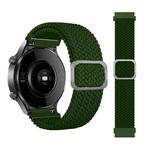 For Samsung Galaxy Watch 3 41mm Adjustable Nylon Braided Elasticity Watch Band(Green)