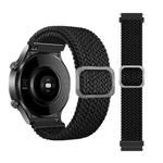 20mm Universal Adjustable Nylon Braided Elasticity Watch Band(Black)