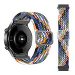20mm Universal Adjustable Nylon Braided Elasticity Watch Band(Colorful Denim)